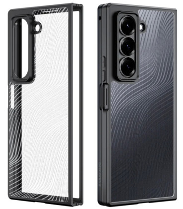 Juodas / skaidrus dėklas Samsung Galaxy Z Fold SE telefonui "Dux Ducis Aimo"