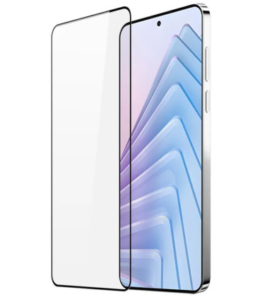 Juodas apsauginis grūdintas stiklas Xiaomi Redmi Note 14 5G telefonui "Dux Ducis 9D TG"