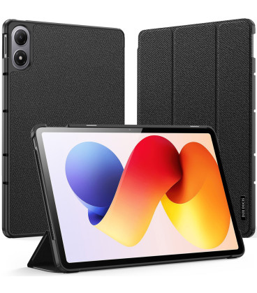 Juodas atverčiamas dėklas Xiaomi Redmi Pad Pro / Pad Pro 2 12.1 planšetei "Dux Ducis Domo"