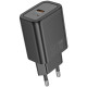 Juodas 1xUSB-C 30W GaN pakrovėjas "Hoco N62"