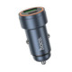 Pilkas automobilinis 30W USB-C / USB-A įkroviklis "Hoco Z57A"