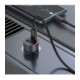 Pilkas automobilinis 30W USB-C / USB-A įkroviklis "Hoco Z57A"