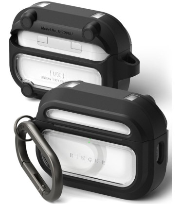 Juodas / skaidrus dėklas Apple Airpods Pro 3 ausinėms "Ringke UX Magnetic Magsafe"
