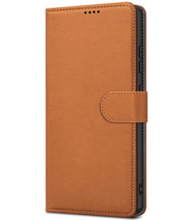 Rudas atverčiamas dėklas Samsung Galaxy A37 5G telefonui "Fancy Wallet"