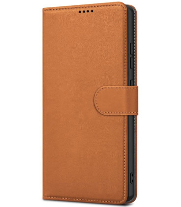 Rudas atverčiamas dėklas Samsung Galaxy A37 5G telefonui "Fancy Wallet"