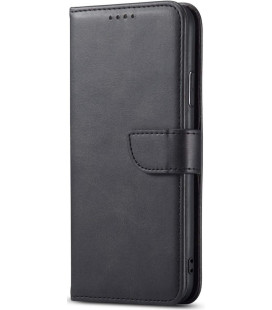 Juodas atverčiamas dėklas Samsung Galaxy A37 5G telefonui "Wallet Case"