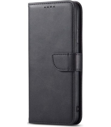 Juodas atverčiamas dėklas Samsung Galaxy A37 5G telefonui "Wallet Case"