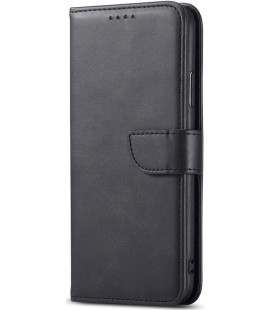 Juodas atverčiamas dėklas Samsung Galaxy A57 5G telefonui "Wallet Case"