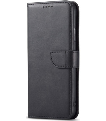 Juodas atverčiamas dėklas Samsung Galaxy A57 5G telefonui "Wallet Case"