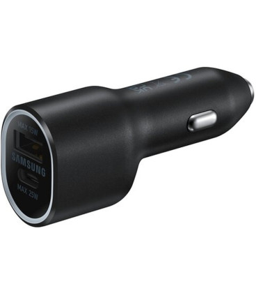 Juodas 1xUSB-A + 1xUSB-C 40W automobilinis pakrovėjas "Samsung EP-L4020NBEGEU"