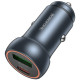 Pilkas automobilinis 30W USB-C / USB-A įkroviklis "Borofone BZ32A"