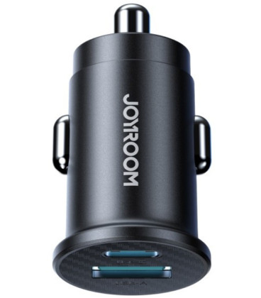 Juodas automobilinis 15W USB-C / USB-A įkroviklis "Joyroom JR-CCN16"