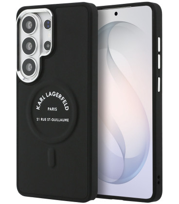 Juodas dėklas Samsung Galaxy S26 Ultra telefonui "Karl Lagerfeld PU RSG Logo Magnetic Case"
