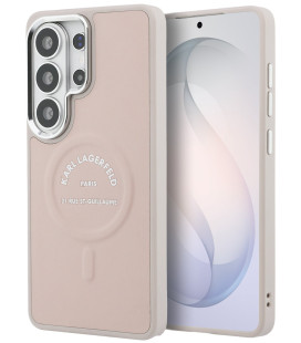 Rožinis dėklas Samsung Galaxy S26 Ultra telefonui "Karl Lagerfeld PU RSG Logo Magnetic Case"