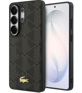 Rudas dėklas Samsung Galaxy S26 Ultra telefonui "Lacoste PVC Blend Monogram Gold Logo Magnetic Case"