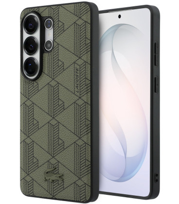 Žalias (Khaki) dėklas Samsung Galaxy S26 Ultra telefonui "Lacoste PVC Blend Monogram Magnetic Case"