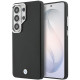 Juodas dėklas Samsung Galaxy S26 Ultra telefonui "BMW Signature PU Leather Metal Logo Magnetic Case"