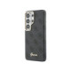 Juodas dėklas Samsung Galaxy S26 Ultra telefonui "Guess PU 4G Script Metal Logo Magnetic Case"