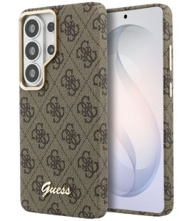 Rudas dėklas Samsung Galaxy S26 Ultra telefonui "Guess PU 4G Script Metal Logo Magnetic Case"