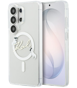 Skaidrus dėklas Samsung Galaxy S26 Ultra telefonui "Karl Lagerfeld IML Choupette Karl Script Logo Magnetic Case"