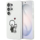 Skaidrus / baltas dėklas Samsung Galaxy S26 Ultra telefonui "Karl Lagerfeld IML K&CH Back Logo Magnetic Case"