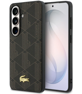 Rudas dėklas Samsung Galaxy S26 telefonui "Lacoste PVC Blend Monogram Gold Logo Magnetic Case"
