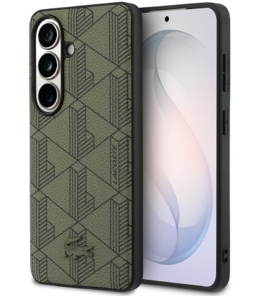 Žalias (Khaki) dėklas Samsung Galaxy S26 telefonui "Lacoste PVC Blend Monogram Magnetic Case"