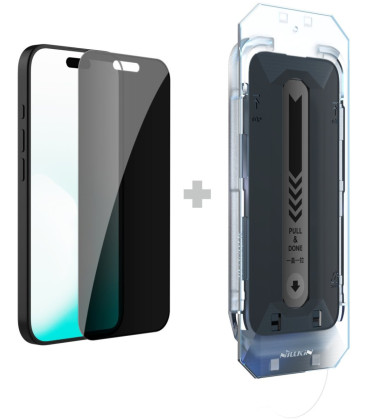 (Privacy) Apsauginis grūdintas stiklas 0.25mm Apple iPhone 17 Pro Max telefonui "Nillkin Guardian 2.5D (Applicator)"