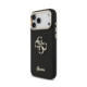 Juodas dėklas Apple iPhone 17 Pro Max telefonui "Guess PU Fixed Glitter 4G Metal Frame Case"