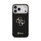 Juodas dėklas Apple iPhone 17 Pro Max telefonui "Guess PU Fixed Glitter 4G Metal Frame Case"