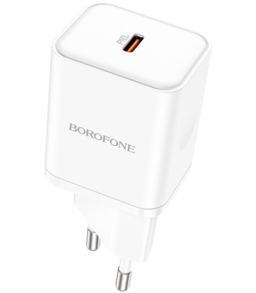 Baltas 20W 1xUSB-C pakrovėjas "Borofone BN6"