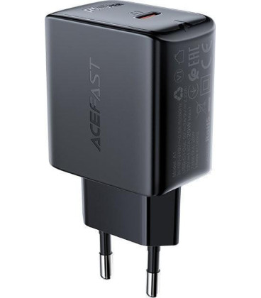 Juodas 1xUSB-C PD20W pakrovėjas "Acefast A1"
