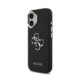 Juodas dėklas Apple iPhone 17 telefonui "Guess PU Grained 4G Metal Logo Case"