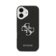 Juodas dėklas Apple iPhone 17 telefonui "Guess PU Grained 4G Metal Logo Case"