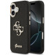 Juodas dėklas Apple iPhone 17 telefonui "Guess PU Fixed Glitter 4G Metal Frame Case"
