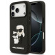 Juodas dėklas Apple iPhone 17 Pro telefonui "Karl Lagerfeld 3D Rubber Karl and Choupette Case"