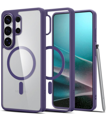 Purpurinis / skaidrus dėklas Samsung Galaxy S26 Ultra telefonui "Spigen Ultra Hybrid MAG Magsafe"