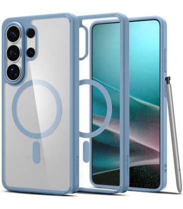 Šviesiai mėlynas / skaidrus dėklas Samsung Galaxy S26 Ultra telefonui "Spigen Ultra Hybrid MAG Magsafe"