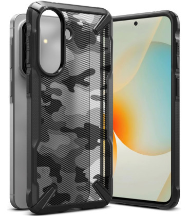 Juodas (Camo) dėklas Samsung Galaxy A57 5G telefonui "Ringke Fusion X"