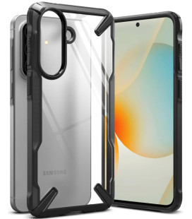 Juodas / skaidrus dėklas Samsung Galaxy A57 5G telefonui "Ringke Fusion X"