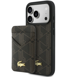 Rudas dėklas Apple iPhone 17 Pro Max telefonui "Lacoste PVC Blend MagSafe Case + Wallet"
