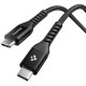 Juodas laidas USB-C - USB-C 100W / 100cm "Spigen EB10010CCA Essential"