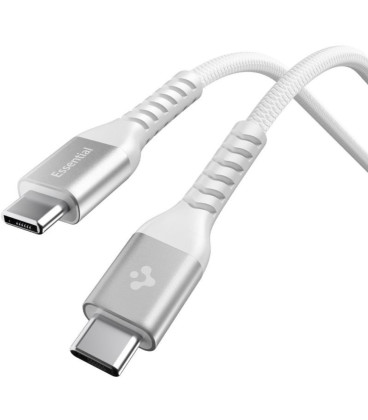 Baltas laidas USB-C - USB-C 100W / 100cm "Spigen EB10010CCA Essential"
