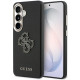 Juodas dėklas Samsung Galaxy S26 telefonui "Guess PU 4G Resin Metal Logo Case"