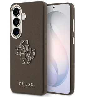 Rudas dėklas Samsung Galaxy S26 telefonui "Guess PU 4G Resin Metal Logo Case"