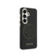 Juodas dėklas Samsung Galaxy S26 telefonui "Guess PU Perforated 4G Logo Magnetic Case"