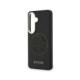 Juodas dėklas Samsung Galaxy S26 telefonui "Guess PU Perforated 4G Logo Magnetic Case"