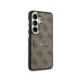 Rudas dėklas Samsung Galaxy S26 Plus telefonui "Guess PU Leather 4G Gold Frame Magnetic Case"
