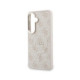 Rožinis dėklas Samsung Galaxy S26 Plus telefonui "Guess PU Leather 4G Gold Frame Magnetic Case"
