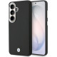 Juodas dėklas Samsung Galaxy S26 telefonui "BMW Signature PU Leather Metal Logo Magnetic Case"